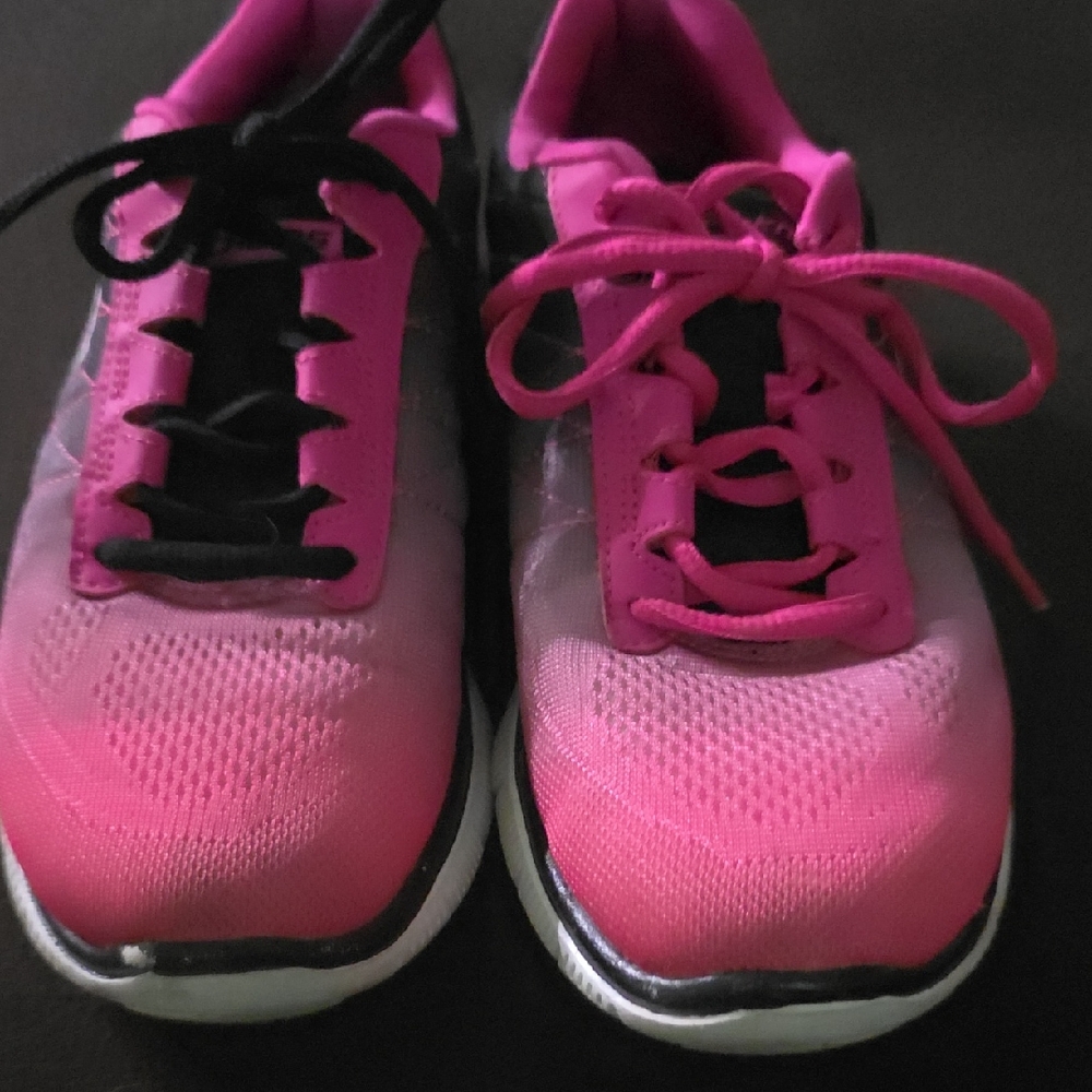 Skechers Women's Vibrant Pink and Black Athletic Shoes